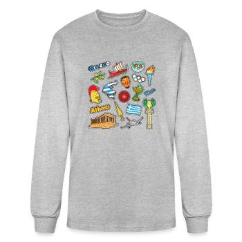 Greece Souvenirs - Men's Long Sleeve T-Shirt - heather gray - Front