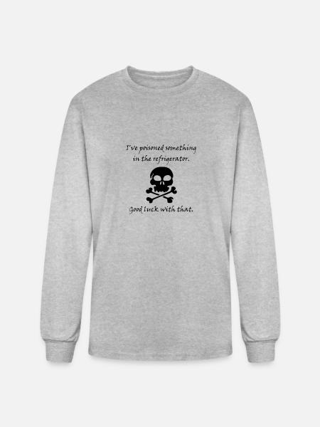Poisoned Refrigerator Skull - Men's Long Sleeve T-Shirt - heather gray