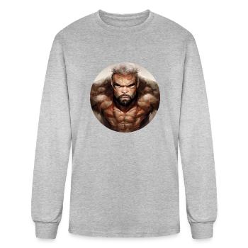 Anime Character - Men's Long Sleeve T-Shirt - heather gray - Front