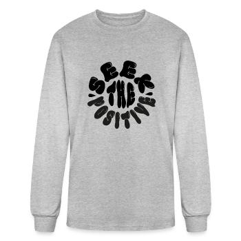 The Seek Positive - Men's Long Sleeve T-Shirt - heather gray - Front