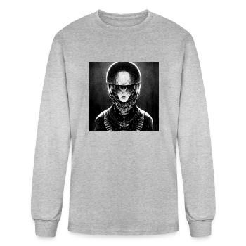 Telephone booth with plants - Men's Long Sleeve T-Shirt - heather gray - Front