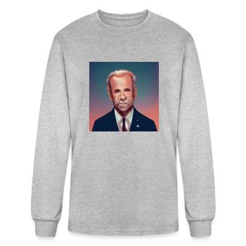 President USA - Men's Long Sleeve T-Shirt - heather gray - Front