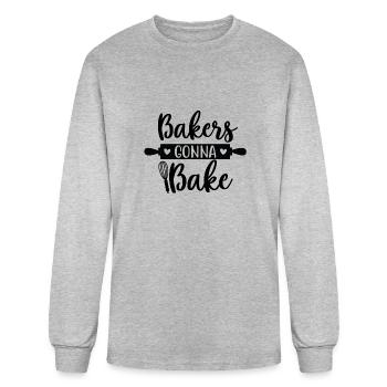 Bakers - Men's Long Sleeve T-Shirt - heather gray - Front