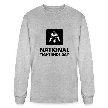 National Tight End Day - Men's Long Sleeve T-Shirt - heather gray - Front