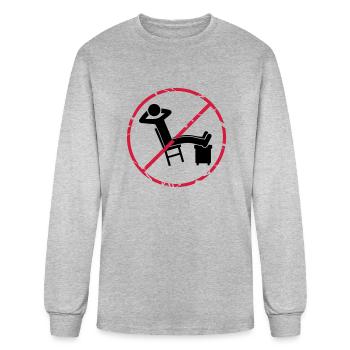 relax forbidden zone sign - Men's Long Sleeve T-Shirt - heather gray - Front