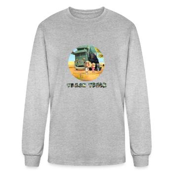 Hank And Trash Truck - Men's Long Sleeve T-Shirt - heather gray - Front