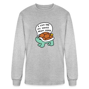Turtle House - Men's Long Sleeve T-Shirt - heather gray - Front