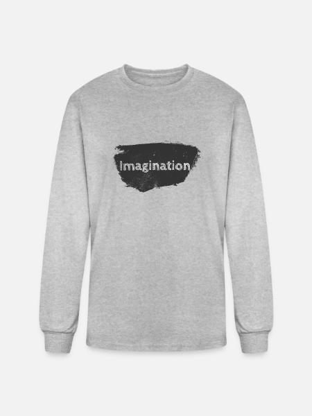 "Imagination" chalkboard - Men's Long Sleeve T-Shirt - heather gray