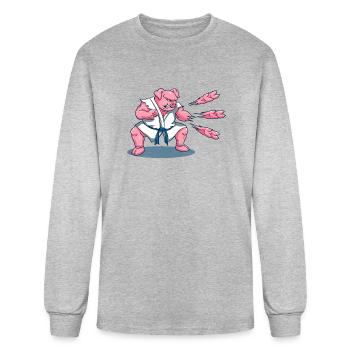 Pork Chops - Men's Long Sleeve T-Shirt - heather gray - Front