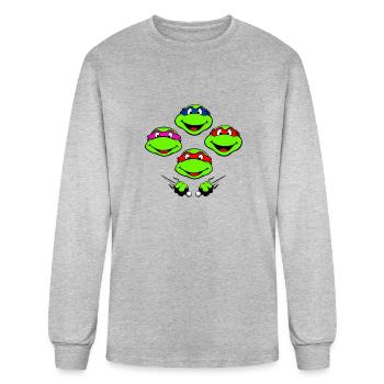 turtle - Men's Long Sleeve T-Shirt - heather gray - Front