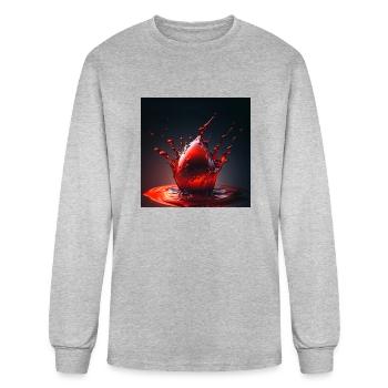 The Graceful Dance of Water: A Macro View - Men's Long Sleeve T-Shirt - heather gray - Front