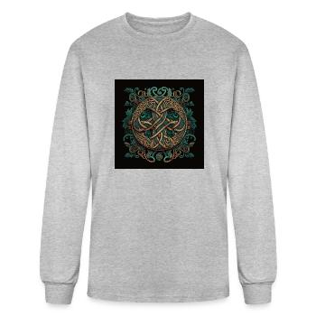 Celtic 3 - Men's Long Sleeve T-Shirt - heather gray - Front