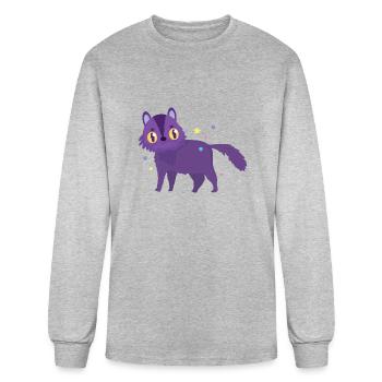Cat character - Men's Long Sleeve T-Shirt - heather gray - Front