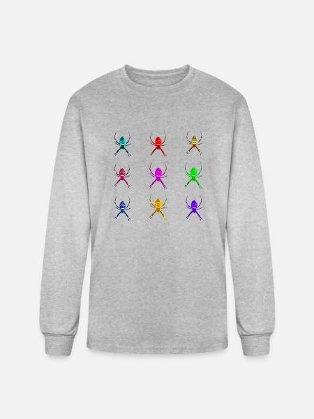 Colorful spiders - Men's Long Sleeve T-Shirt - heather gray