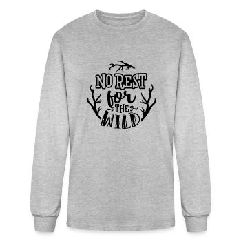 No Rest For The Wild - Men's Long Sleeve T-Shirt - heather gray - Front
