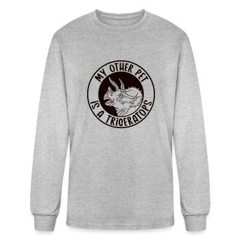 Tricera Pet - Men's Long Sleeve T-Shirt - heather gray - Front
