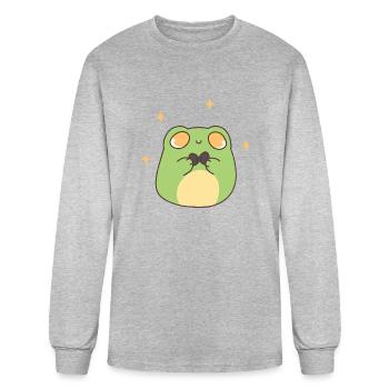 Frog With A Bow Tie - Men's Long Sleeve T-Shirt - heather gray - Front