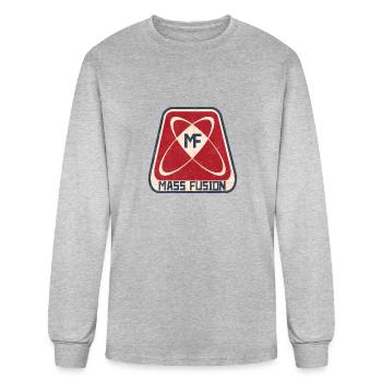 Fusion de masse nucléaire - T-shirt à manches longues Homme - gris chiné - Devant