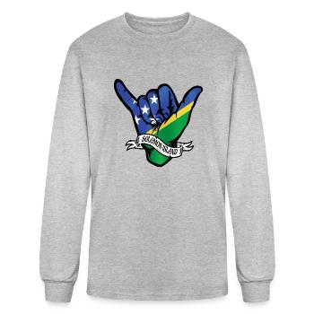 Solomon Island Shaka - Men's Long Sleeve T-Shirt - heather gray - Front