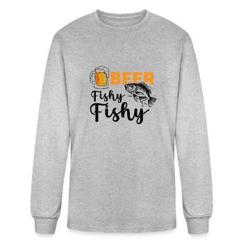 Beer Fishy Fishy - Men's Long Sleeve T-Shirt - heather gray - Front