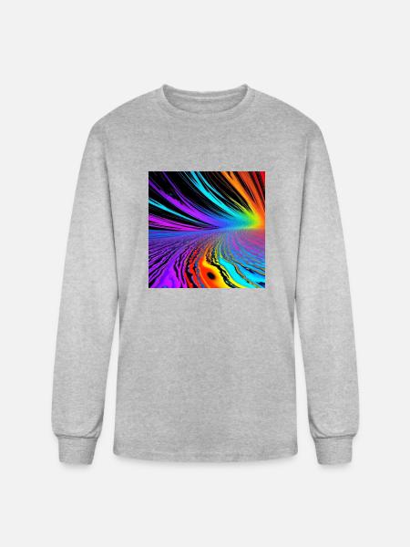 Fractal Flow - Men's Long Sleeve T-Shirt - heather gray