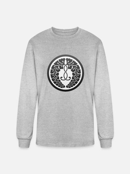 Tsuhima Fujiwara Clan - Men's Long Sleeve T-Shirt - heather gray