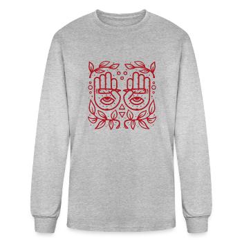Vision Smoke - Men's Long Sleeve T-Shirt - heather gray - Front