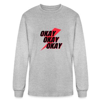 Triple OK Vibes - T-shirt à manches longues Homme - gris chiné - Devant
