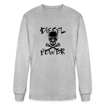 Diesel Power - Men's Long Sleeve T-Shirt - heather gray - Front