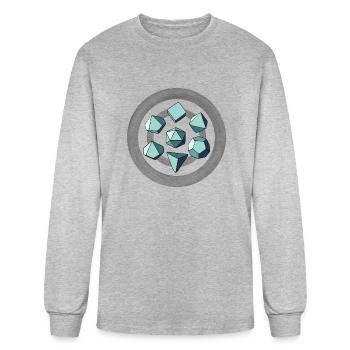 Hypnotic Dice Design - Men's Long Sleeve T-Shirt - heather gray - Front