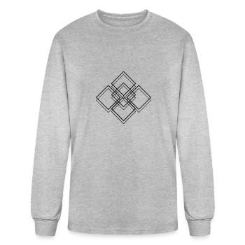 Geometry Nerds, build your inspiration - Men's Long Sleeve T-Shirt - heather gray - Front