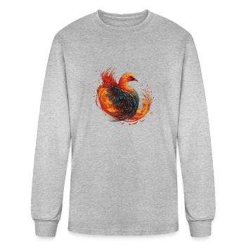 A mythical creature Phoenix - Men's Long Sleeve T-Shirt - heather gray - Front