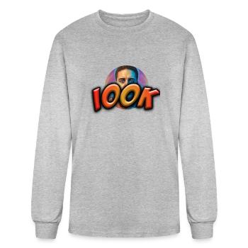 100K Subs - Men's Long Sleeve T-Shirt - heather gray - Front