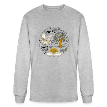 A Story Peace - Men's Long Sleeve T-Shirt - heather gray - Front