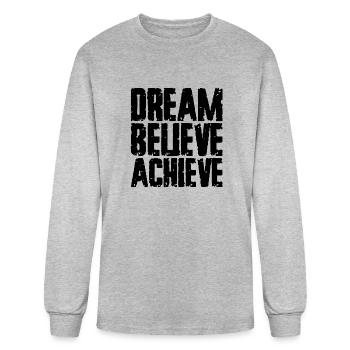 Dream Believe Achieve - Men's Long Sleeve T-Shirt - heather gray - Front