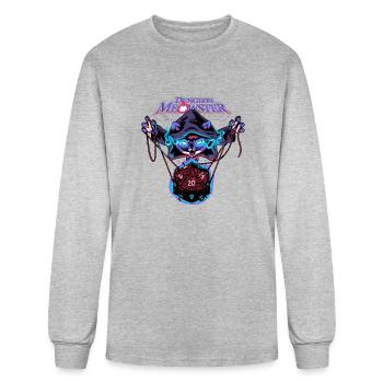 Dungeon Meowster Funny RPG Cat Lover - Men's Long Sleeve T-Shirt - heather gray - Front