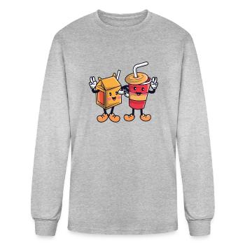 Milk and Juice - Men's Long Sleeve T-Shirt - heather gray - Front