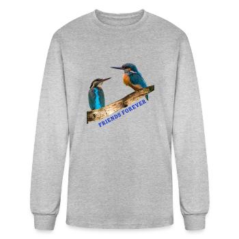 Friends Forever - Men's Long Sleeve T-Shirt - heather gray - Front