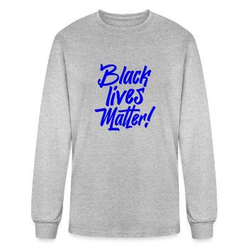 Noir Lives Matt Anti Rassismus 4 - Men's Long Sleeve T-Shirt - heather gray - Front