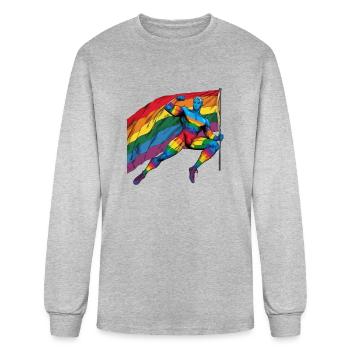 gay 2 - Men's Long Sleeve T-Shirt - heather gray - Front