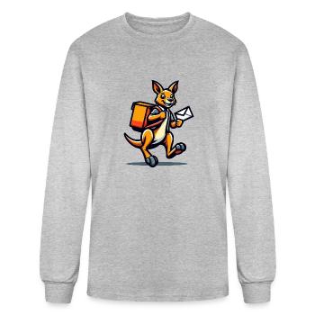 Swift Courier Roo: Delivery with a Hop - Men's Long Sleeve T-Shirt - heather gray - Front