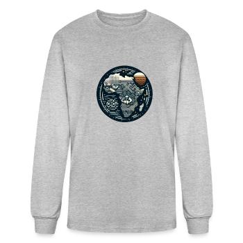 Map of Africa - Men's Long Sleeve T-Shirt - heather gray - Front