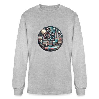 1950s vibes - Men's Long Sleeve T-Shirt - heather gray - Front