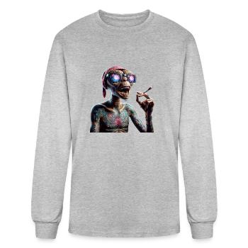 Phone Home - Men's Long Sleeve T-Shirt - heather gray - Front