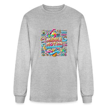 MIDDLE MOTION LIVE VIDEO - Men's Long Sleeve T-Shirt - heather gray - Front