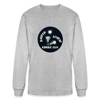 BAITED Kamala 2024 - Men's Long Sleeve T-Shirt - heather gray - Front