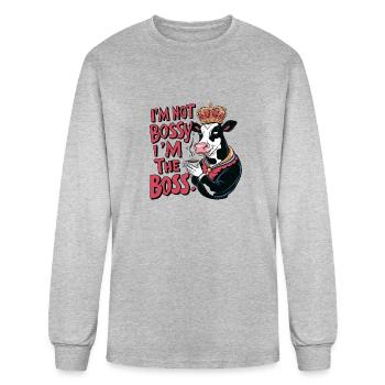 Im Not Bossy Im The Boss - Men's Long Sleeve T-Shirt - heather gray - Front