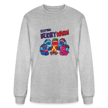 Keeping Berry Warm - Men's Long Sleeve T-Shirt - heather gray - Front