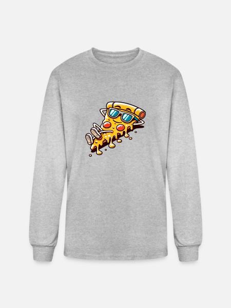 Pizza slice - Men's Long Sleeve T-Shirt - heather gray