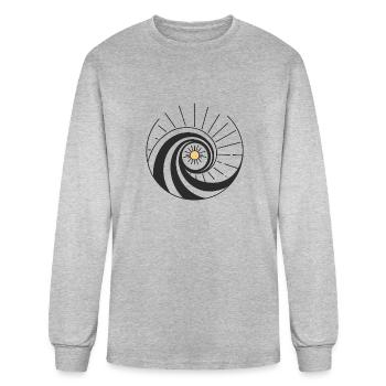 sun spiral - Men's Long Sleeve T-Shirt - heather gray - Front